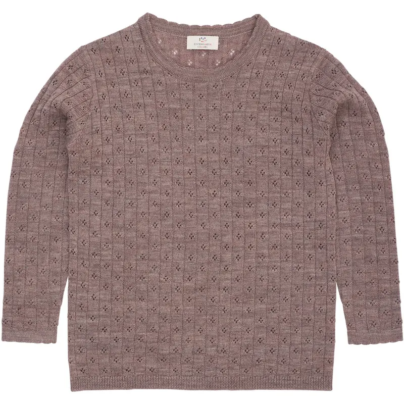Copenhagen Colors Natural Merino Classic Pointelle Blouse 1