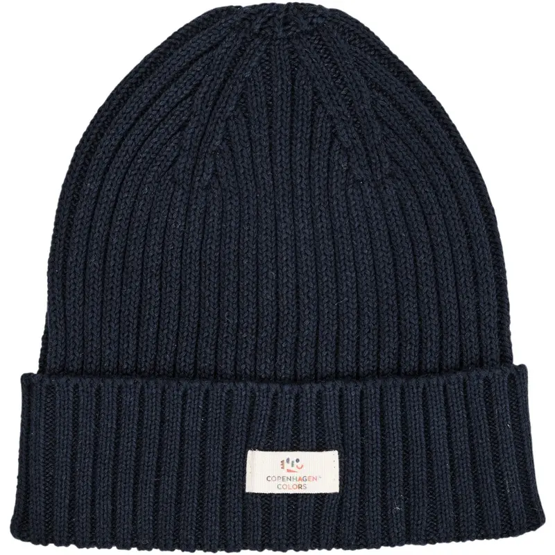 Copenhagen Colors Navy Cotton Knitted Classic Beanie 1