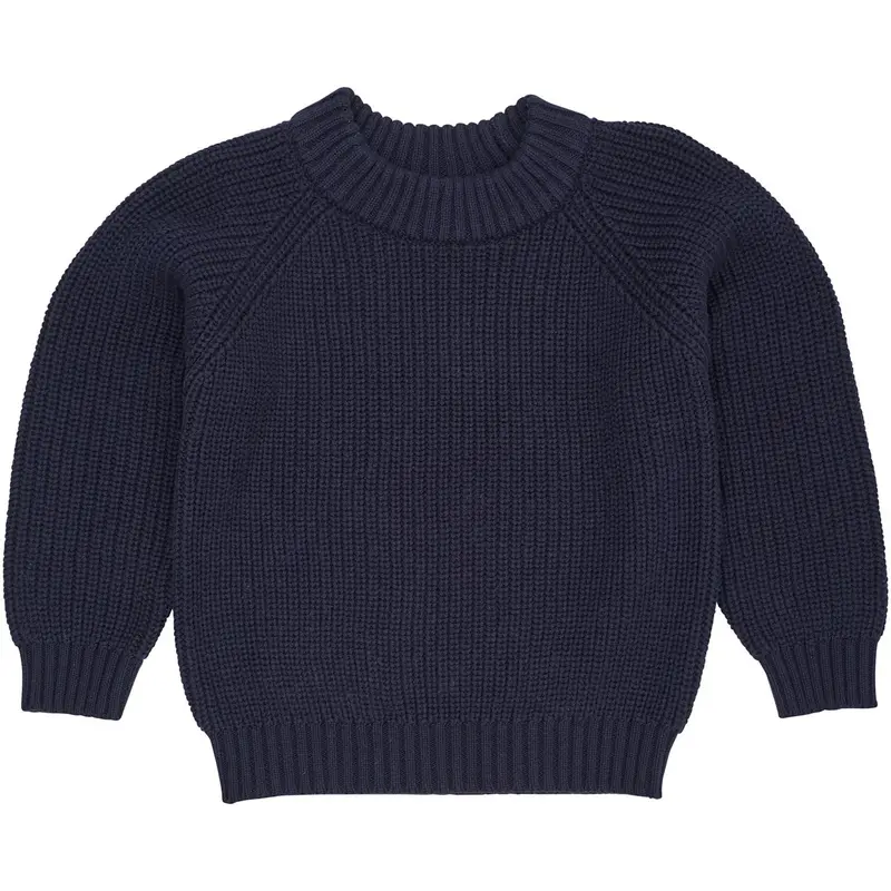 Copenhagen Colors Navy Knitted Classic Rib Blouse 1
