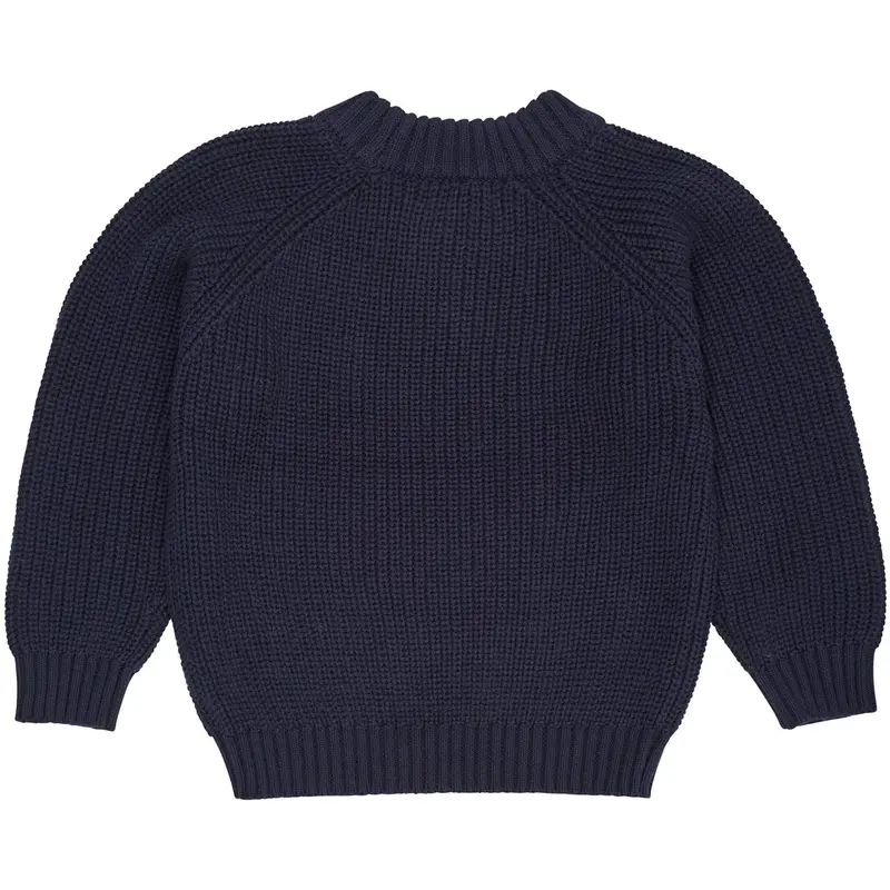 Copenhagen Colors Navy Knitted Classic Rib Blouse 2