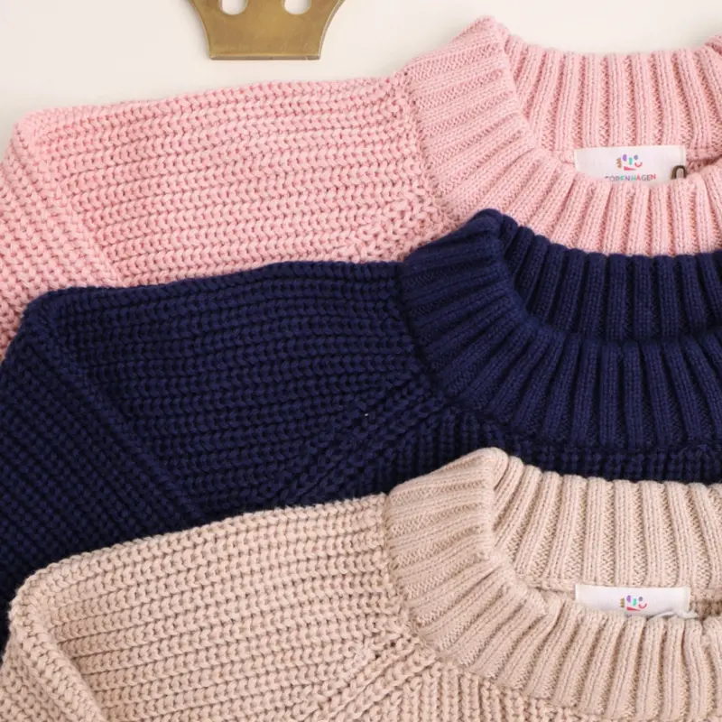 Copenhagen Colors Navy Knitted Classic Rib Blouse 3