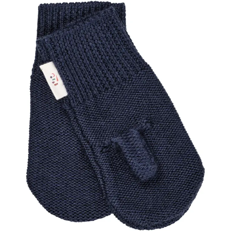 Copenhagen Colors Navy Merino Wool Knitted Mittens 1