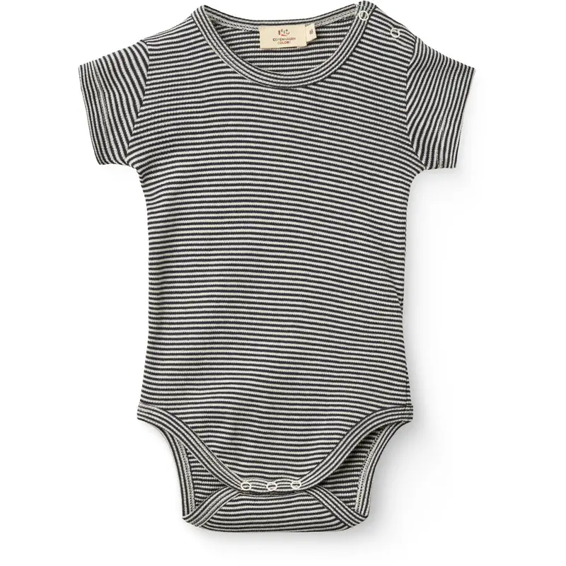 Copenhagen Colors Navy Stripe Stripe Modal Rib Ss Body 1