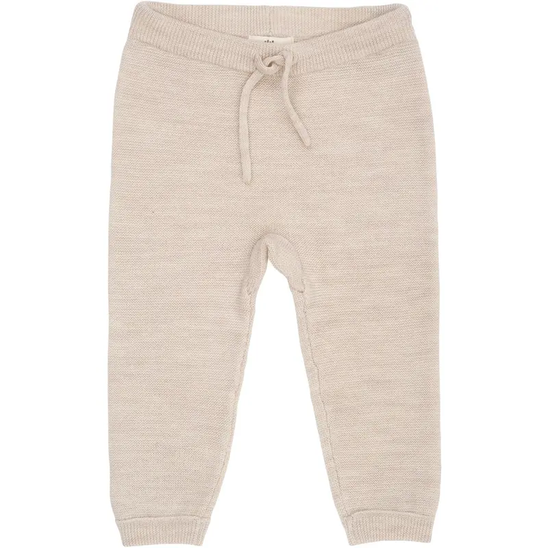 Copenhagen Colors Pale Cream Mel Merino Baby Leggings In Garter Stitch 1