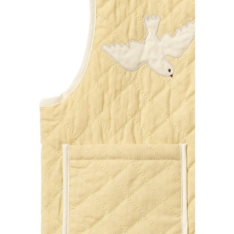 Copenhagen Colors Pale Yellow Comb. Quilted Vest 2