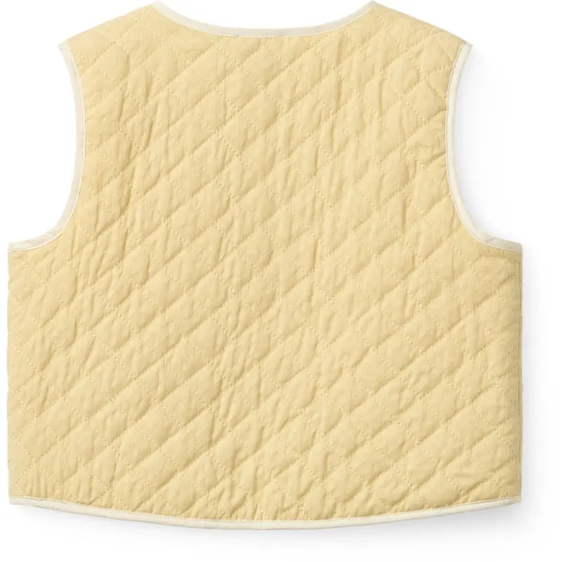 Copenhagen Colors Pale Yellow Comb. Quilted Vest 3