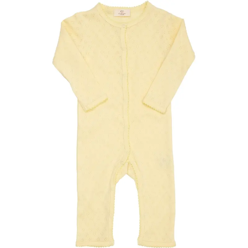 Copenhagen Colors Pale Yellow Pointelle Heart Full Body 2
