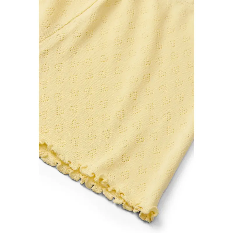 Copenhagen Colors Pale Yellow Pointelle Heart Shorts 2