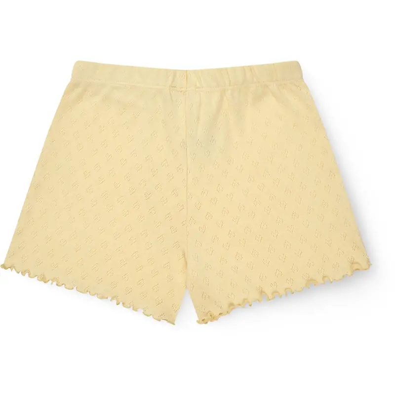 Copenhagen Colors Pale Yellow Pointelle Heart Shorts 3