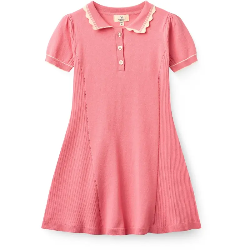 Copenhagen Colors Pink Comb. Knitted Peplum Dress 1