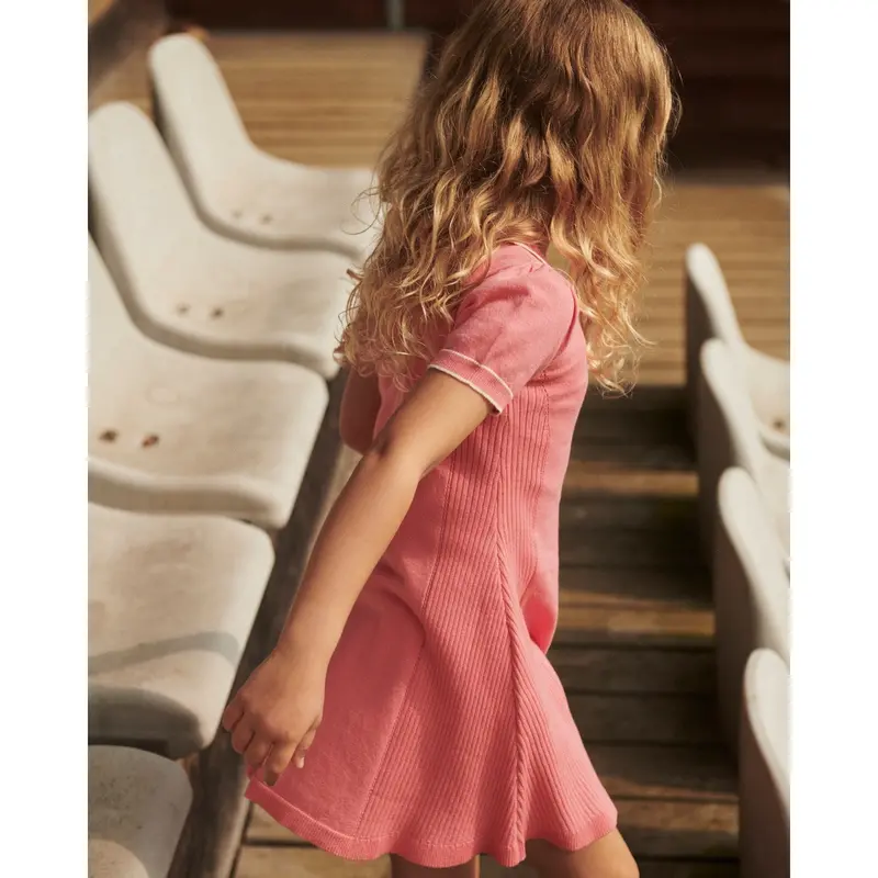 Copenhagen Colors Pink Comb. Knitted Peplum Dress 5
