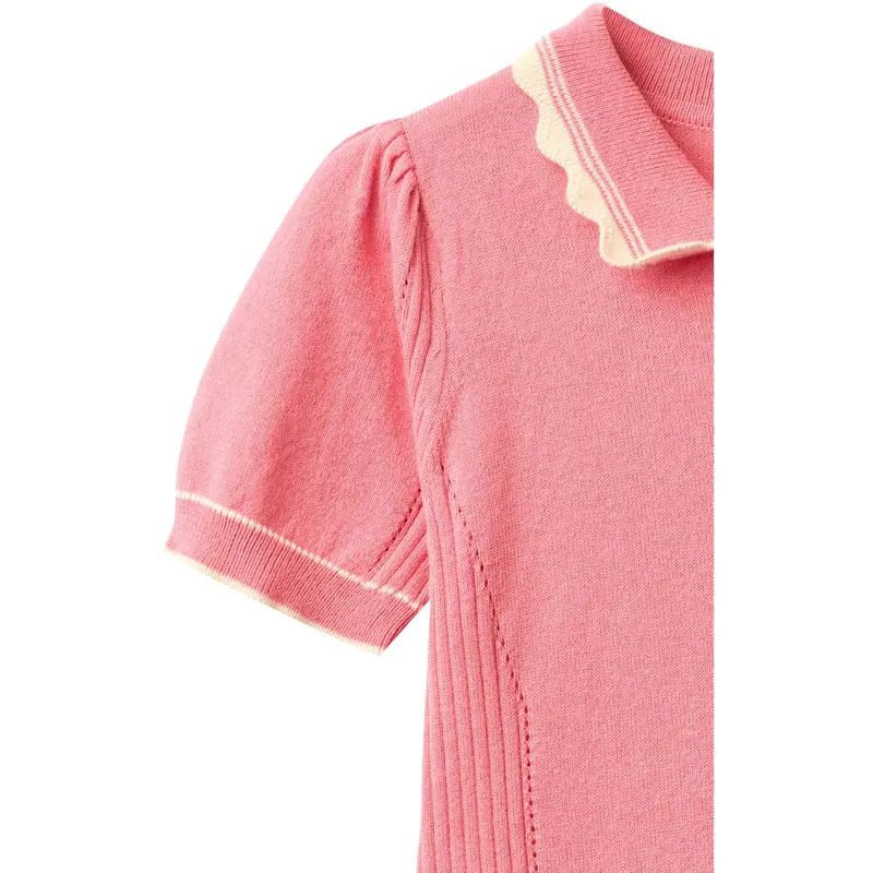 Copenhagen Colors Pink Comb. Knitted Peplum Dress 7