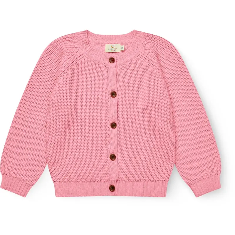 Copenhagen Colors Pink Knitted Classic Rib Cardigan 1