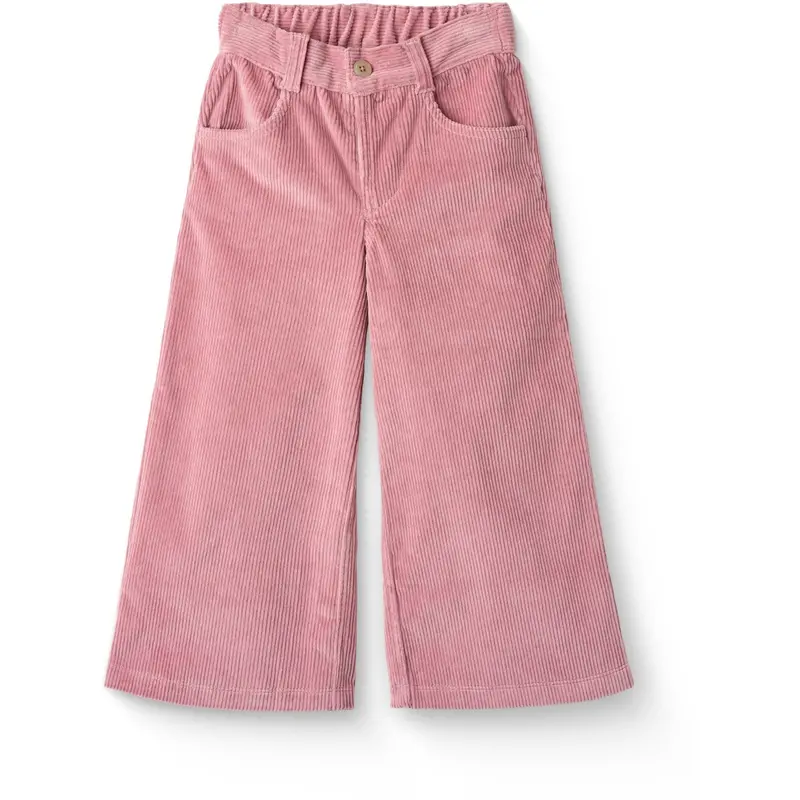 Copenhagen Colors Rose Comb Corduroy Pant W. Wide Leg & Emb. At Backside Pocket 1