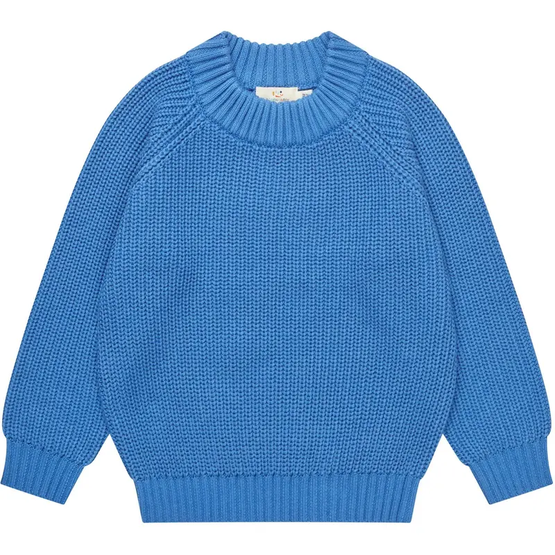 Copenhagen Colors Sharp Blue Knitted Classic Rib Blouse 1