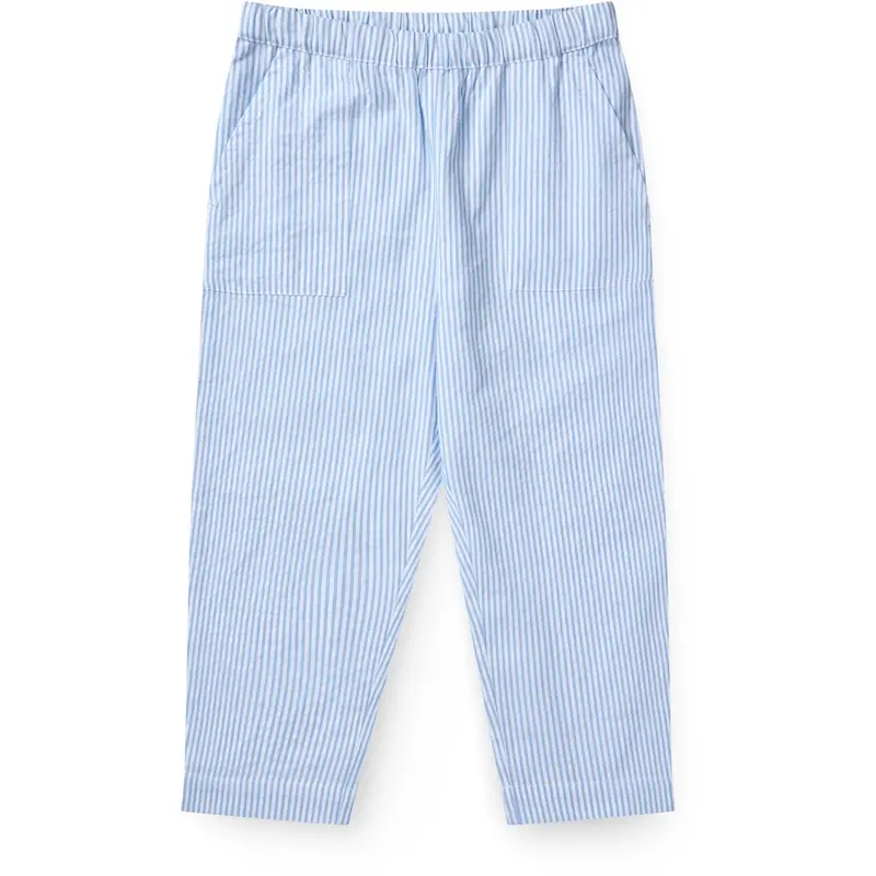 Copenhagen Colors Sky Blue W Cream Stripe Seersucker Pants 1