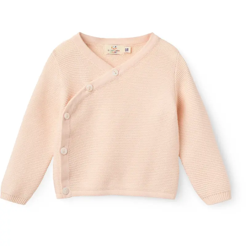 Copenhagen Colors Soft Pink Baby Cross-Over Cardigan 1