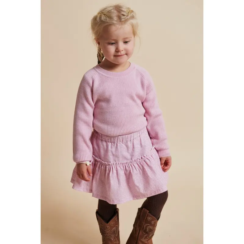 Copenhagen Colors Syringa Comb. Houndstooth Skirt W. Tulle 5