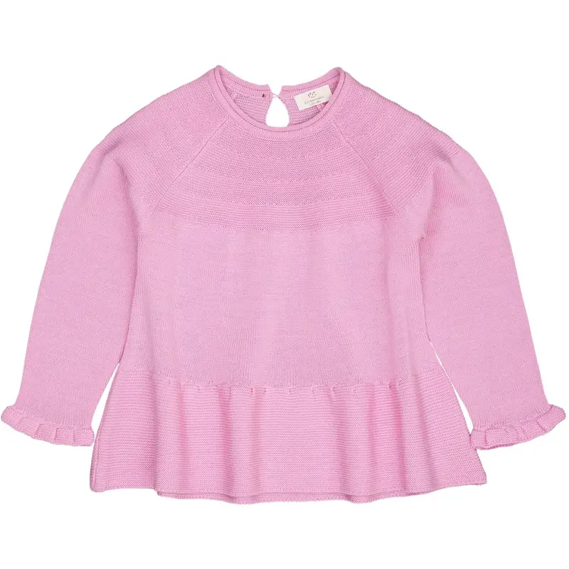 Copenhagen Colors Syringa Merino Knit Blouse With Frill 1