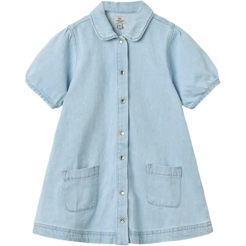 Copenhagen Colors X Luksusbaby Lt. Blue Washed Organic Denim Dress - Limited 1