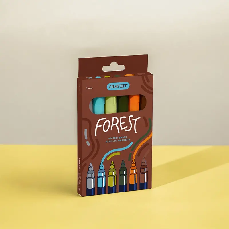 Crateit Forest Markers 3Mm 6 Pack 1