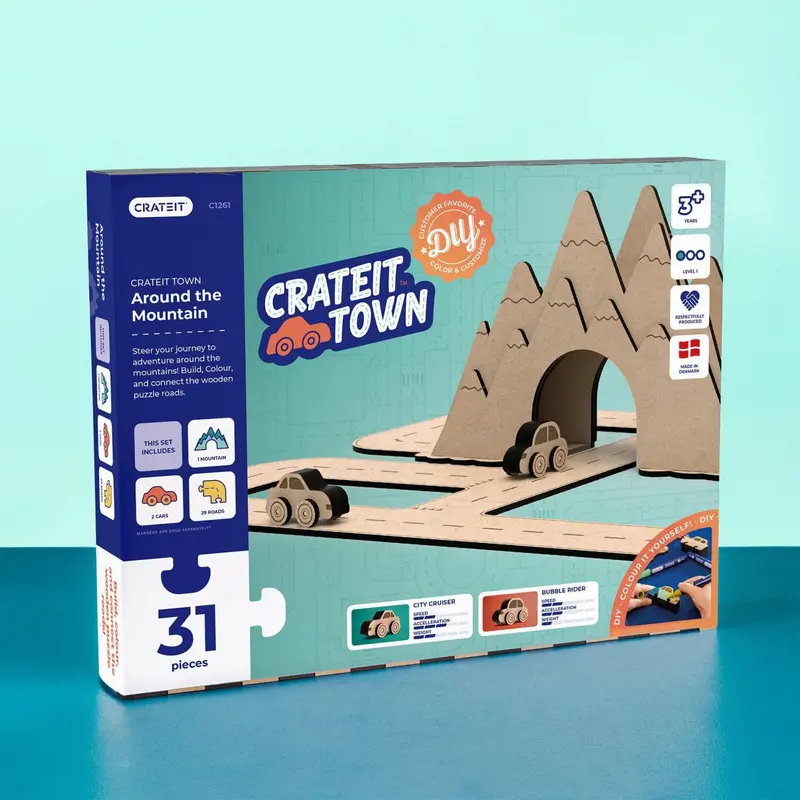 Crateit Town Wooden Toy Around The Mountain 1