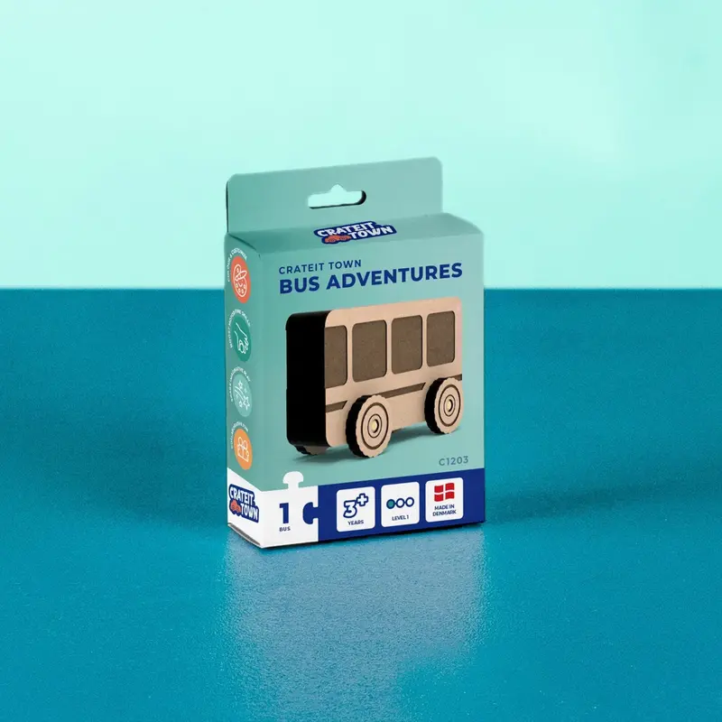 Crateit Town Wooden Toy Bus Adventures 1