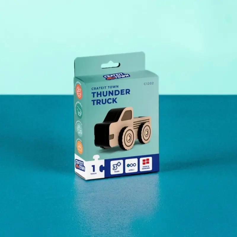 Crateit Town Wooden Toy Thunder Truck 1