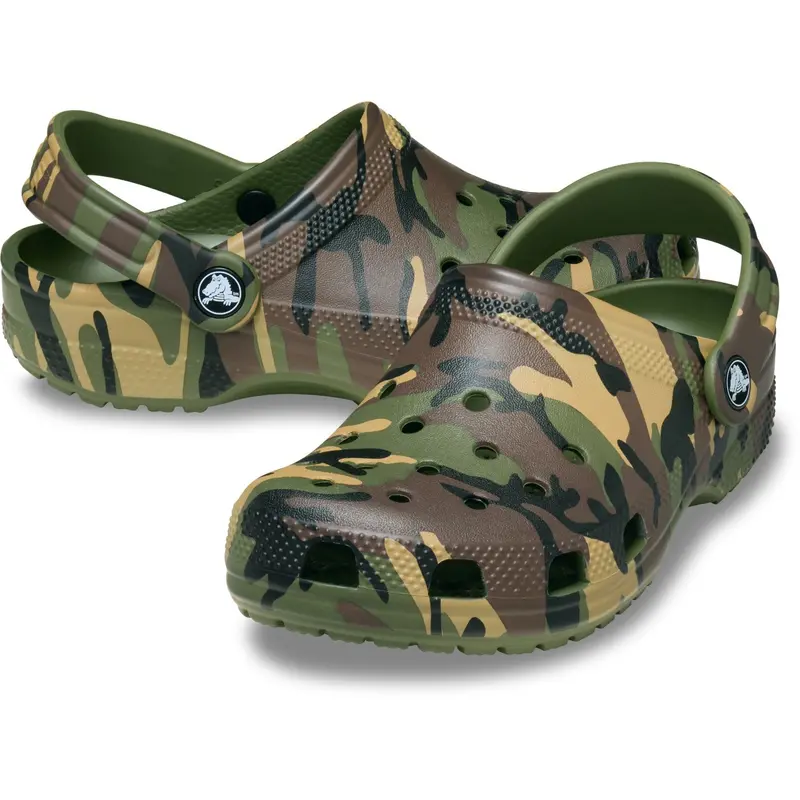 Crocs Army Green/Multi Classic Camouflage Clog 1