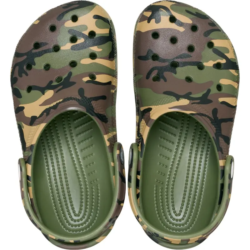 Crocs Army Green/Multi Classic Camouflage Clog 6