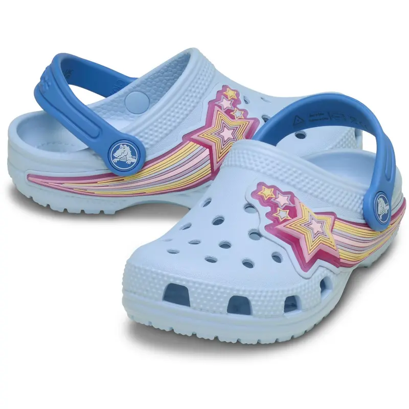Crocs Blue Frost Classic Star Lights Clog 1