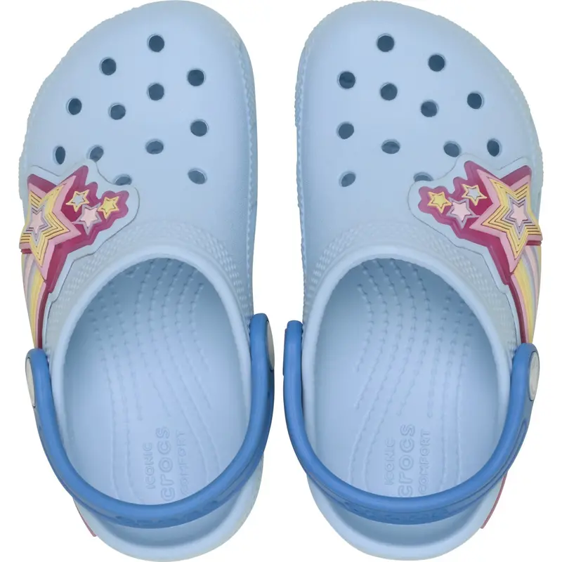 Crocs Blue Frost Classic Star Lights Clog 5