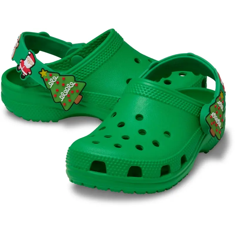 Crocs Grass Green Classic Holiday Icons Lights 1