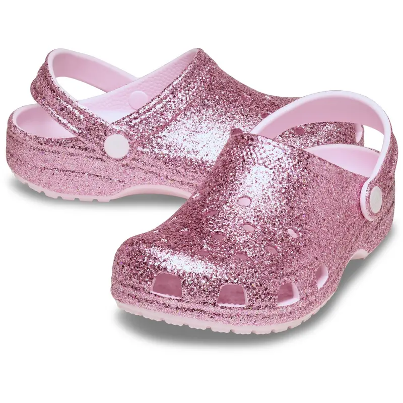 Crocs Pink Milk Classic Chunky Glitter Clog K Pkm 1