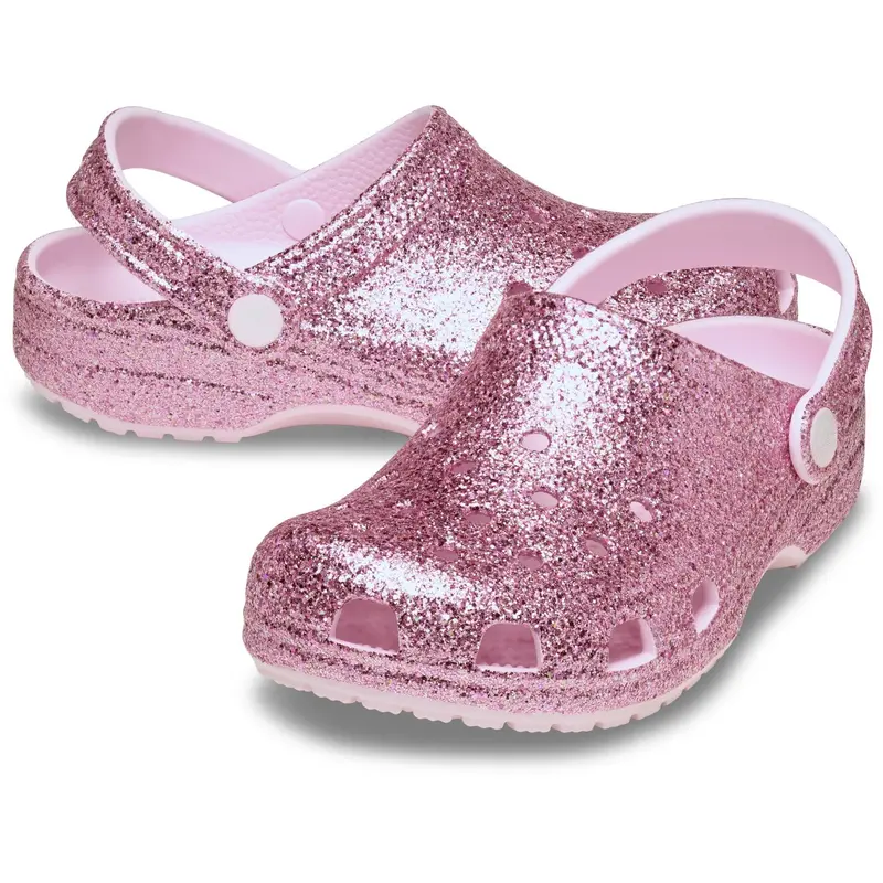 Crocs Pink Milk Classic Chunky Glitter Clog T Pkm 1