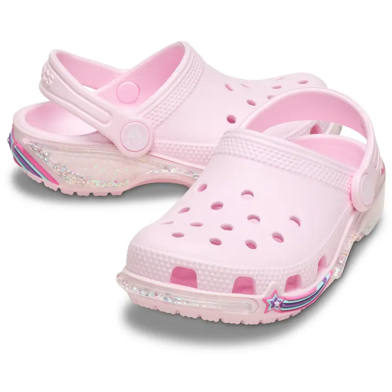 Crocs Pink Milk Classic Star Sprinkel Shaker Clog 1