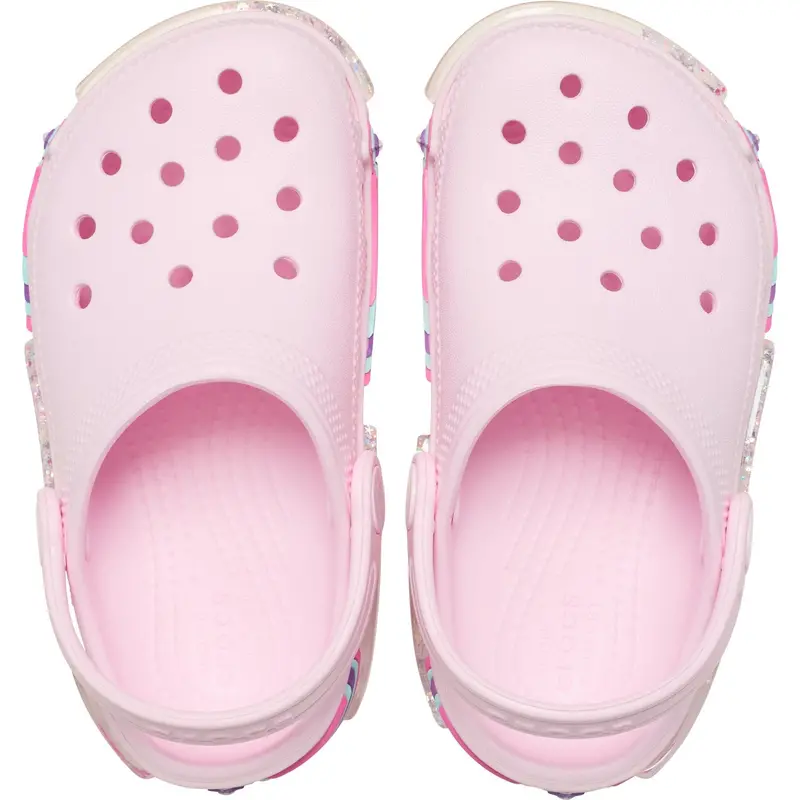 Crocs Pink Milk Classic Star Sprinkel Shaker Clog 6