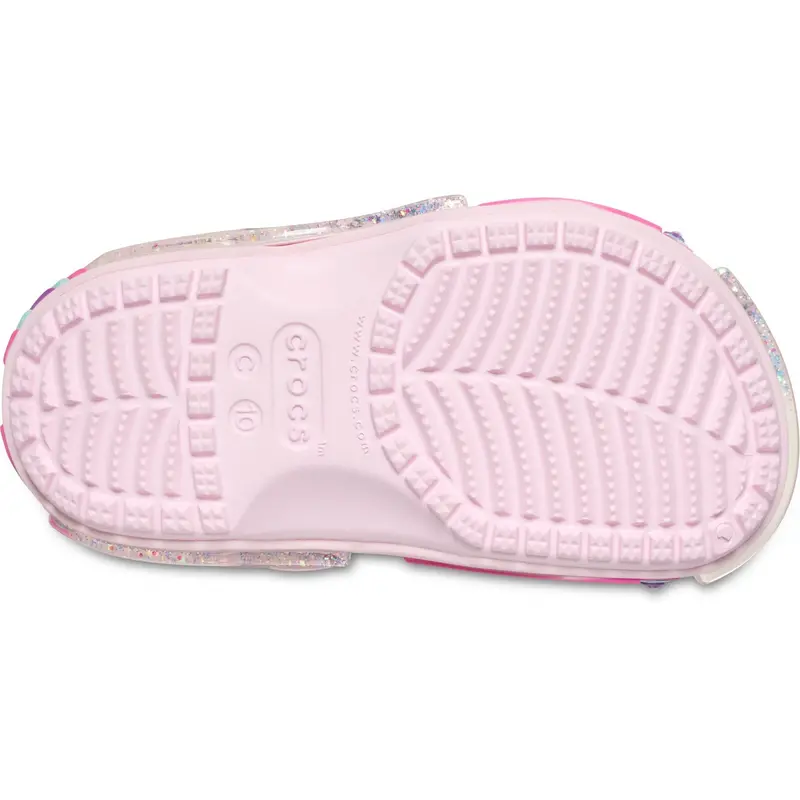 Crocs Pink Milk Classic Star Sprinkel Shaker Clog 7