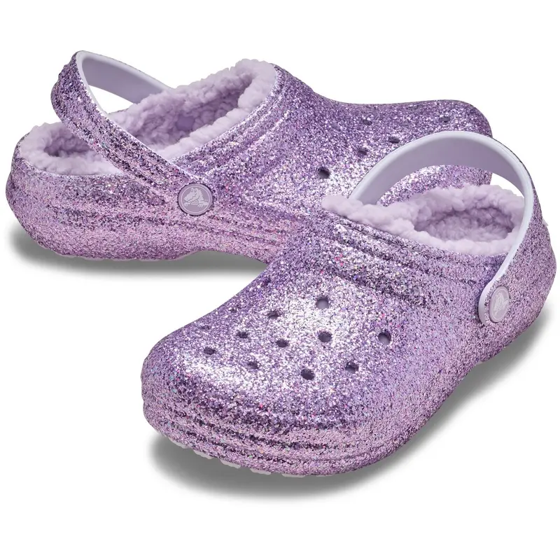 Crocs Purple Moon Classic Lined Chunky Glitter 1
