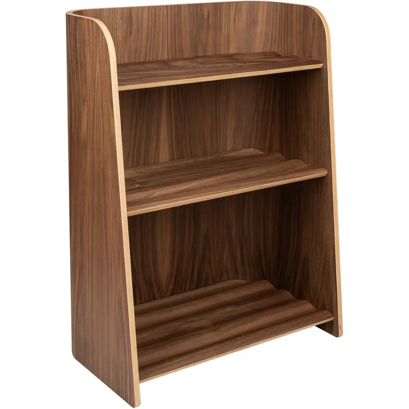 Curve Lab Walnut Curvy Bookcase 1