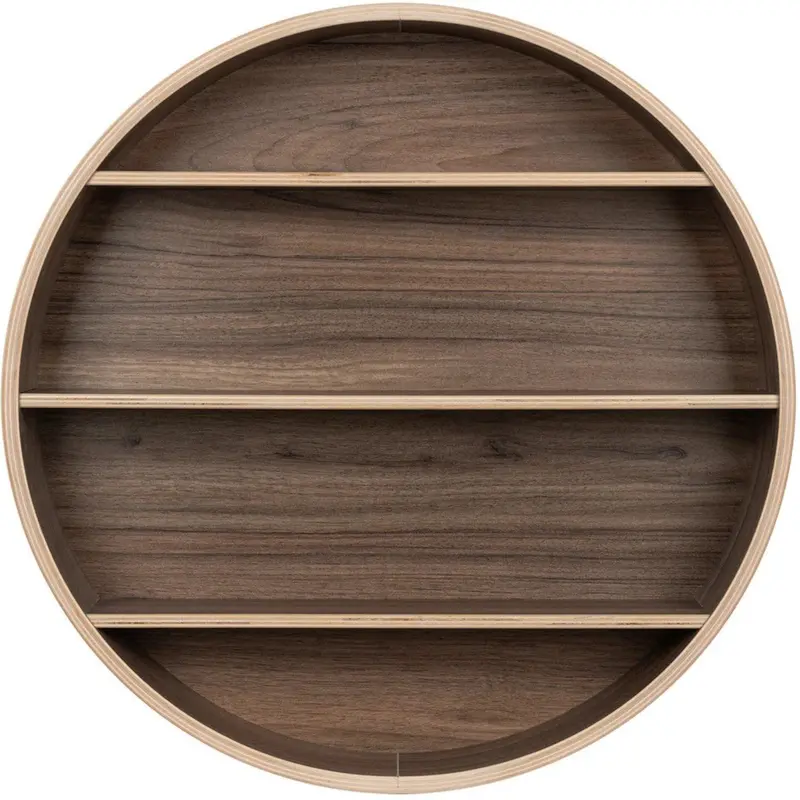 Curve Lab Walnut Round Shelf 1