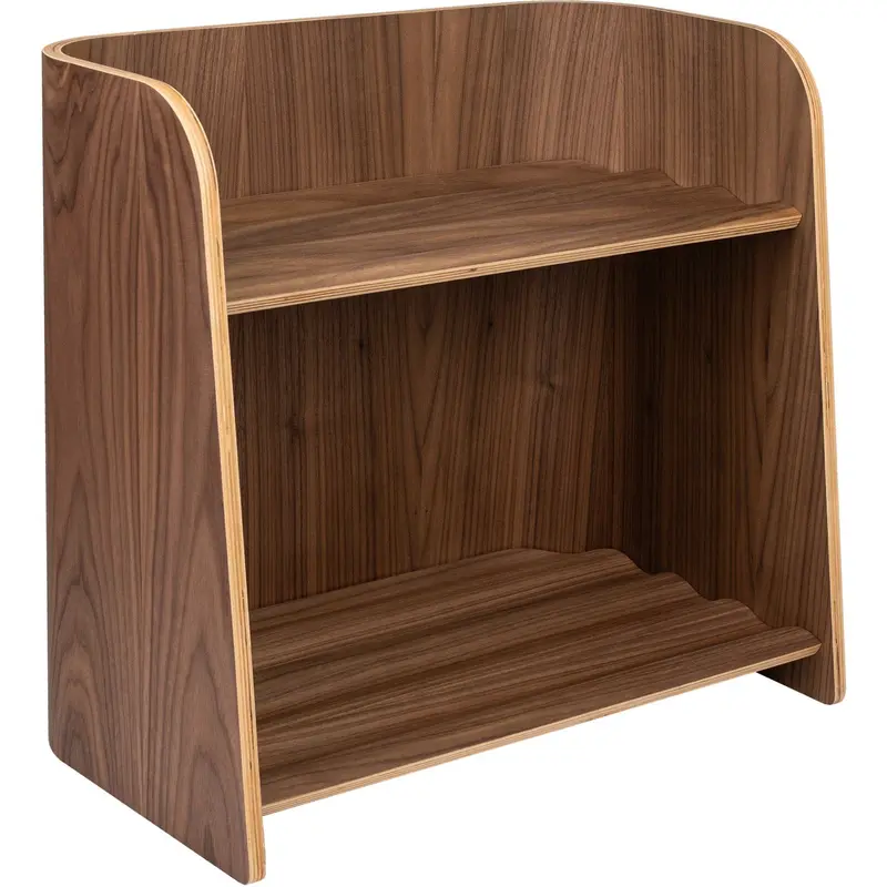 Curve Lab Walnut Small Curvy Bookcase 1