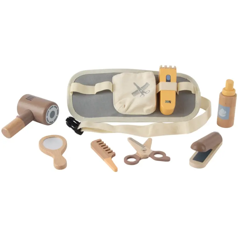 Dantoy Barber Set Wood In Gift Box 8 Pieces 1