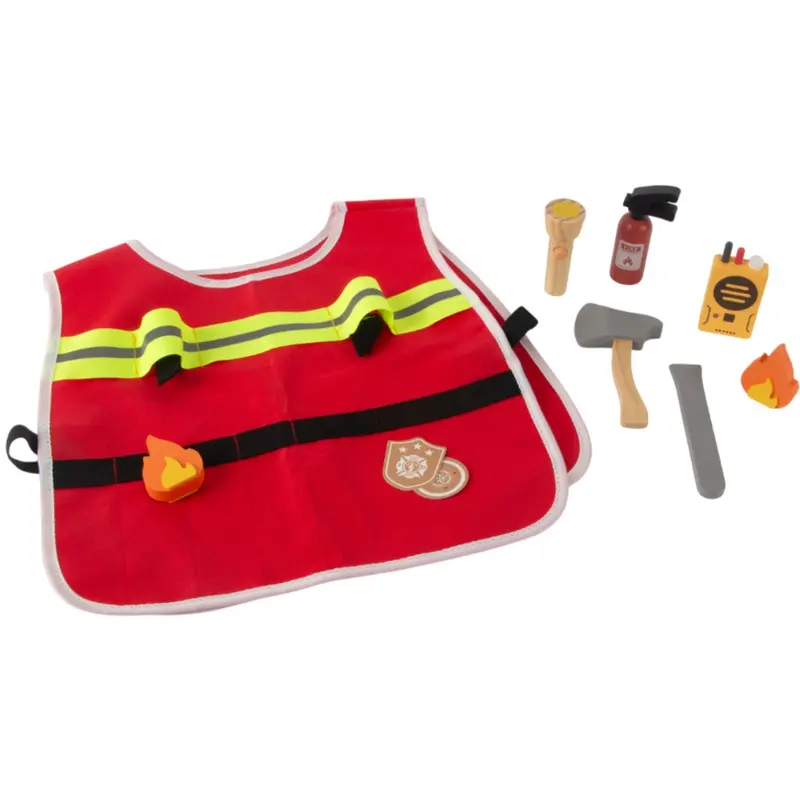 Dantoy Fireman Set Wood In Gift Box 10 Pieces 1
