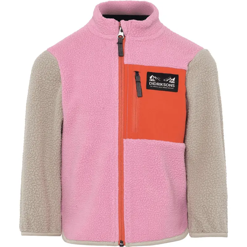 Didriksons Light Heather Pi Anten Kids Fullzip 1