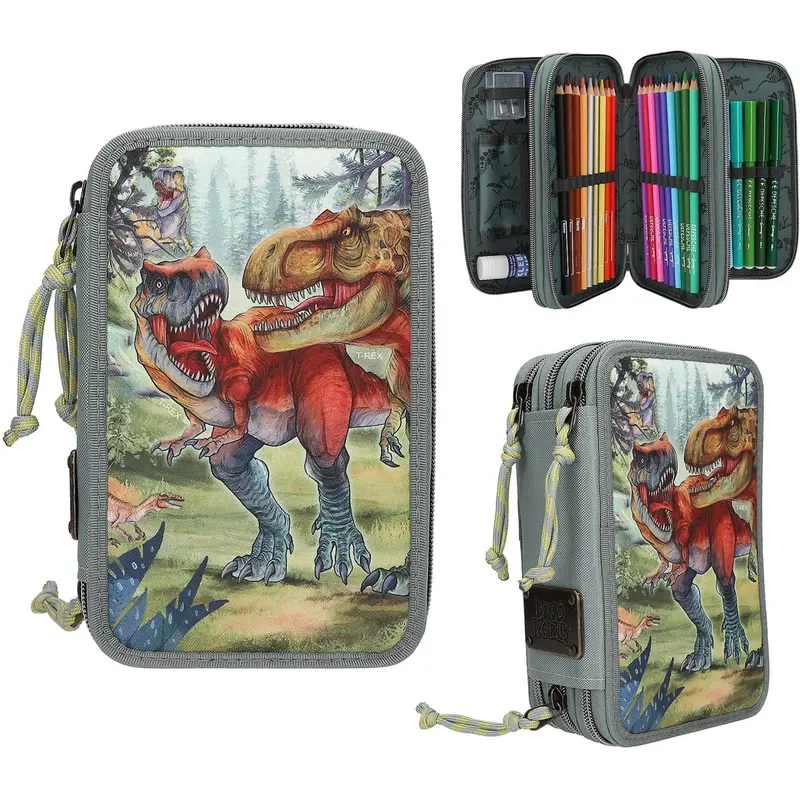 Dino World Bite Triple Pencil Case 1