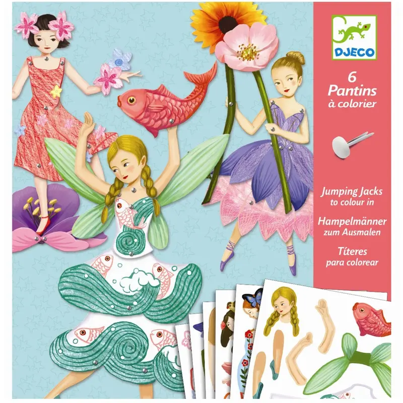 Djeco Creative Jumping Figures, Fairies 1