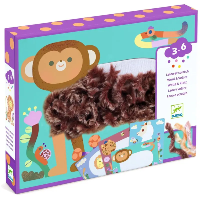 Djeco Creative Yarn Fluffy Friends! 1