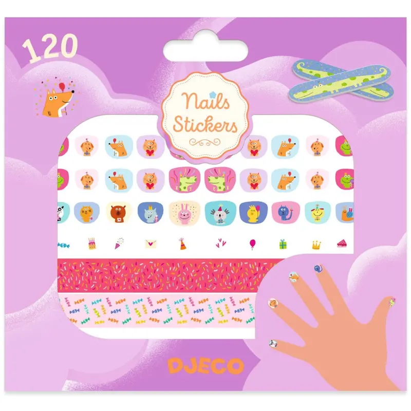 Djeco Nail Stickers, Happy Birthday! 1