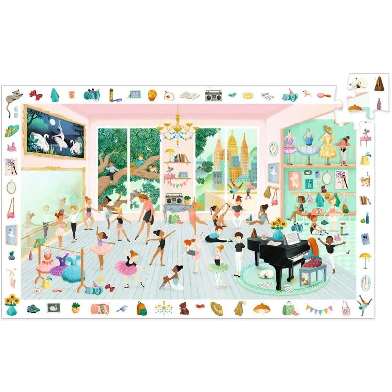 Djeco Observationspuslespil, Danseskole - 100 Brikker 1